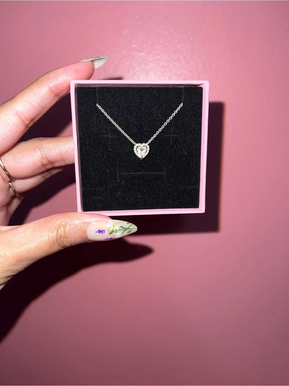 Pandora Silver Heart Pendant Necklace